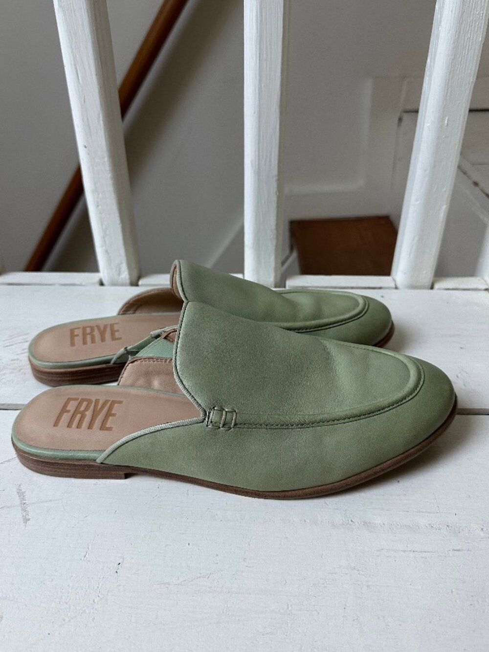Frye Faith Mule in Jade, size US 9.5